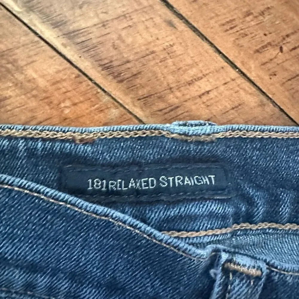 Lucky Brand relaxed straight distressed 46x24 western jeans